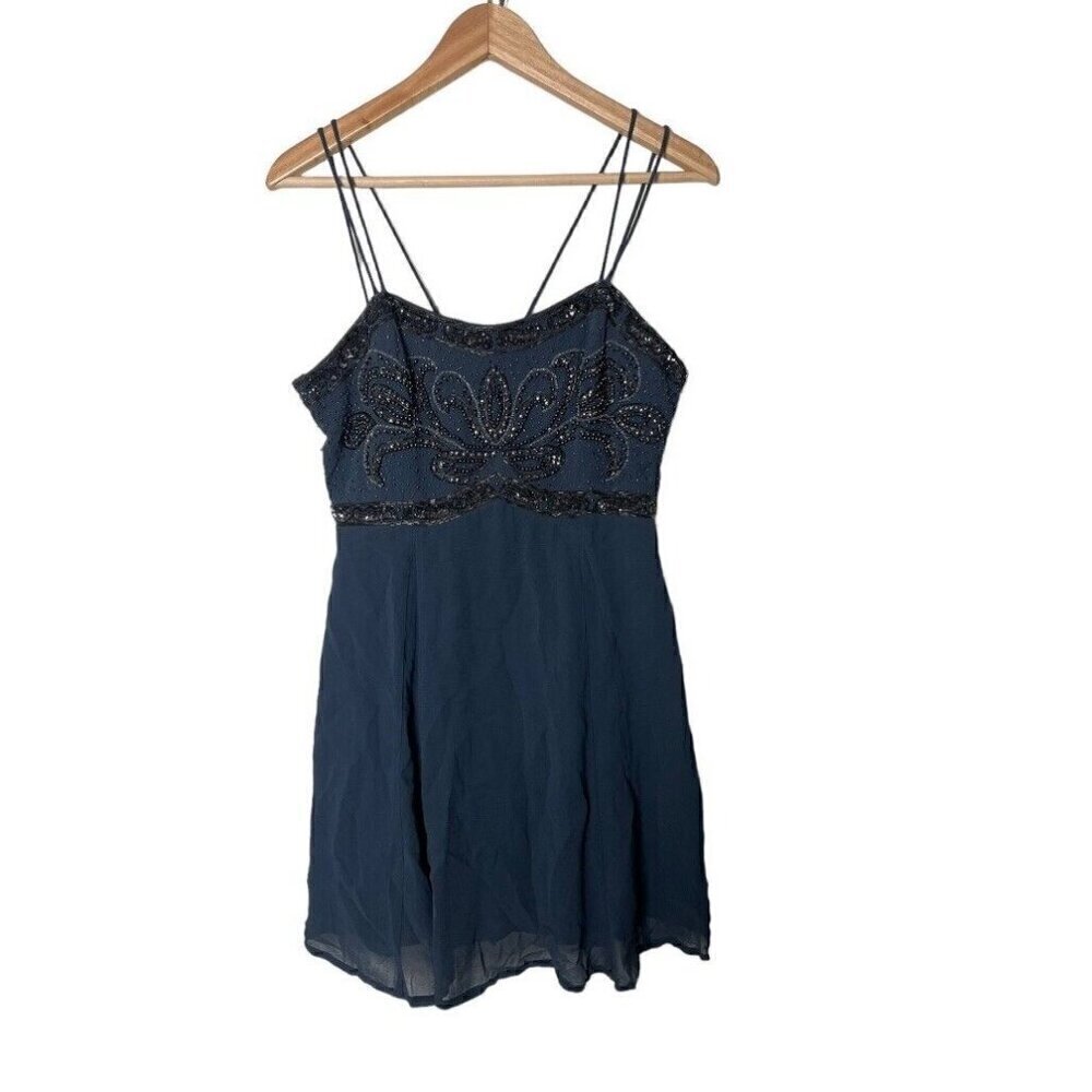 NWT Urban Outfitters Kimchi Blue Mini Dress Sequin Beaded Chiffon 8